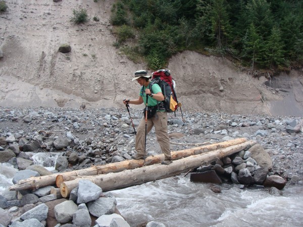 crossing the sandy river